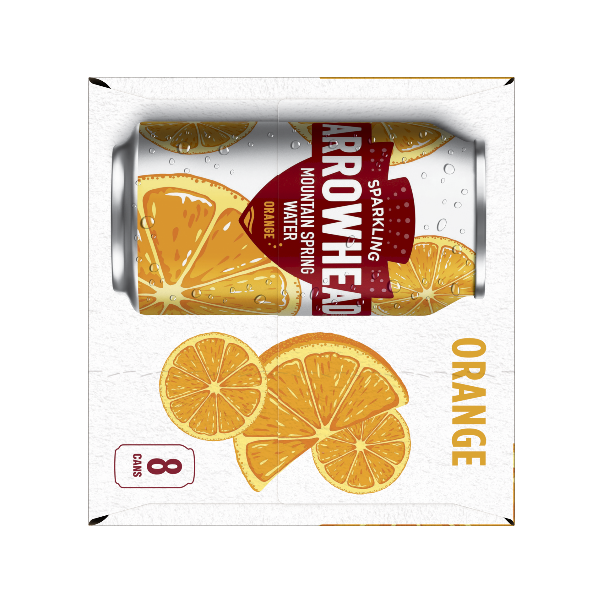 slide 2 of 5, Arrowhead Sparkling Water, Orange- 12 oz, 12 oz