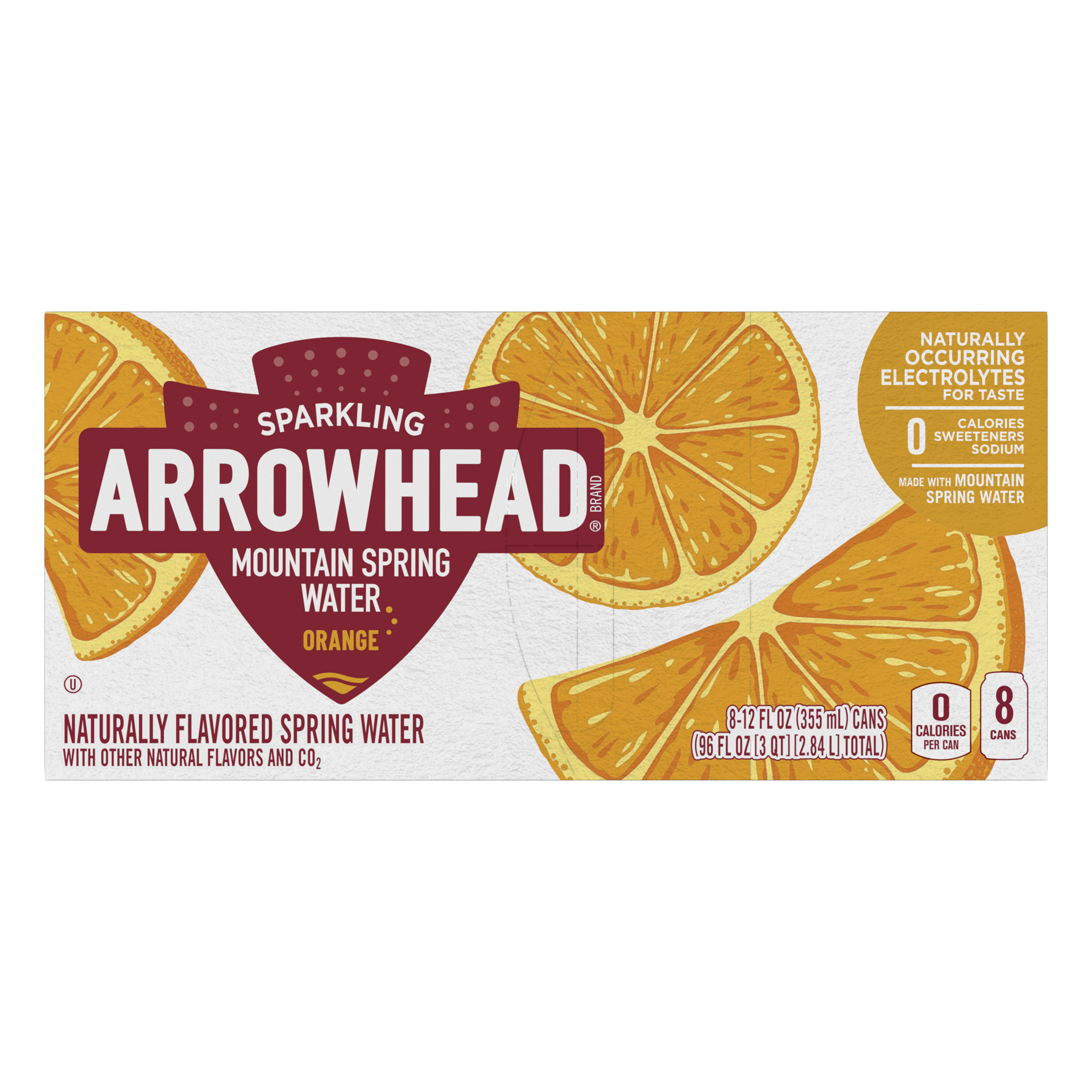 slide 5 of 5, Arrowhead Sparkling Water, Orange- 12 oz, 12 oz