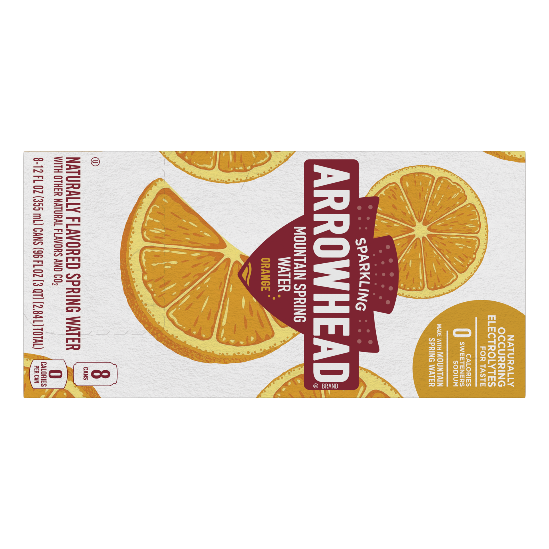 slide 1 of 5, Arrowhead Sparkling Water, Orange- 12 oz, 12 oz