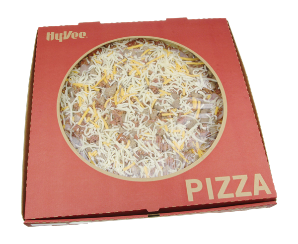 slide 1 of 1, Hy-Vee Specialty Pizza Family Size Thin Crust, 30 oz