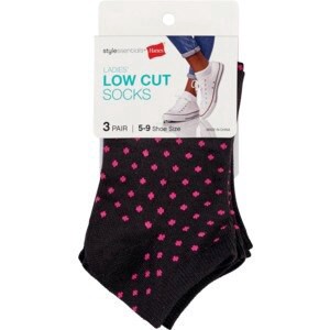 slide 1 of 1, Hanes Style Essentials By Hanes Ladies' Low Cut Socks Size 5-9, 3 Ct, 1 ct