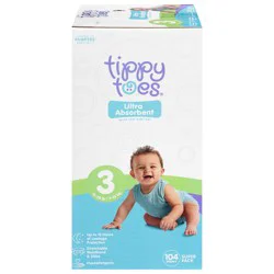 Tippy Toes Ultra Absorbent Size 3 Diapers