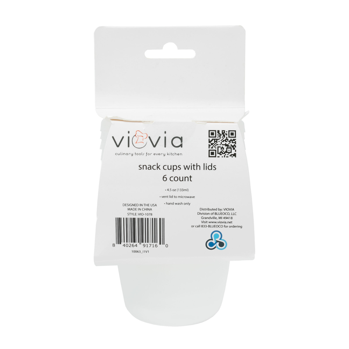 slide 6 of 13, Viovia Snack Cups With Lids, 6 ct