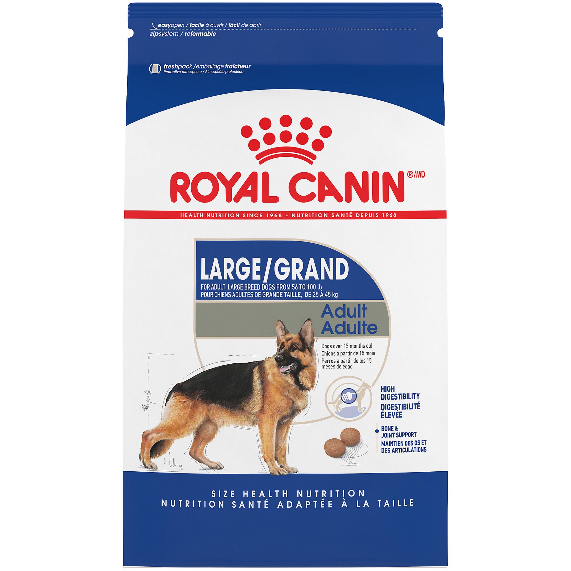 slide 1 of 1, Royal Canin Large Breed Adult Dog Dry Food - Chicken, 30 lb