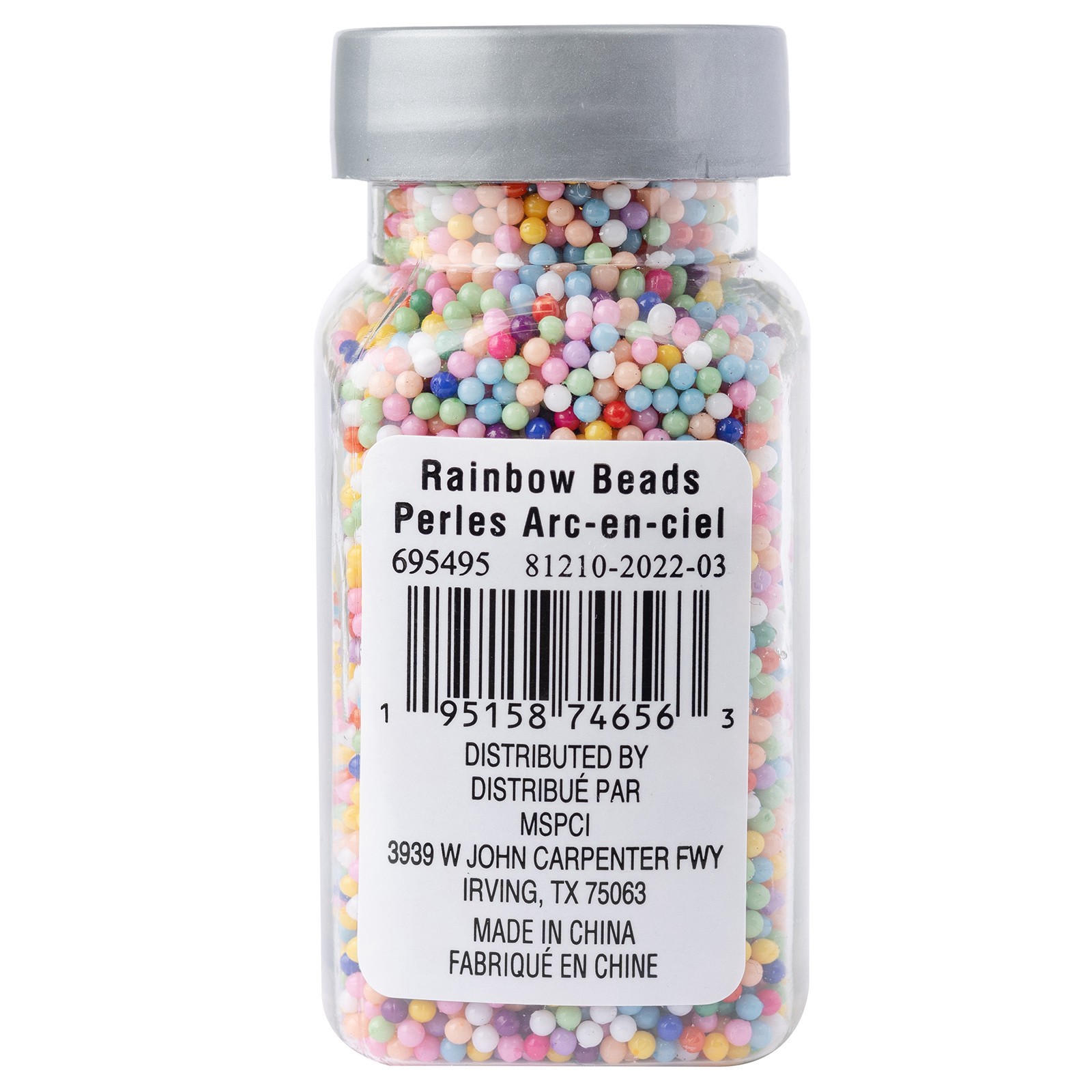 slide 3 of 3, Rainbow Beads Specialty Glitter Shapes By Recollections, 1.23 oz