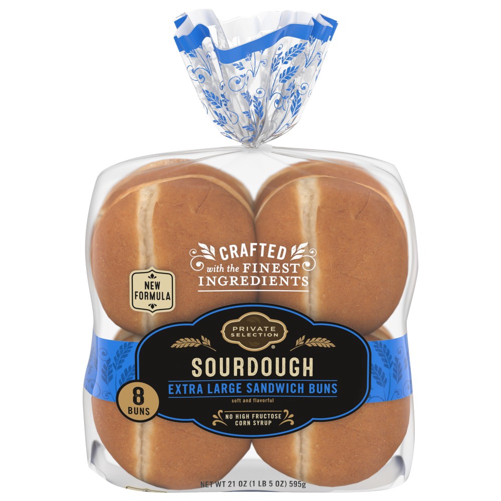 slide 2 of 2, Private Selection Sourdough Extra Large Sandwich Buns, 8 ct