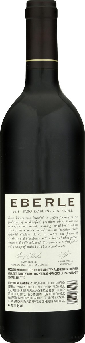 slide 2 of 11, Eberle Paso Robles Zinfandel, 750 ml