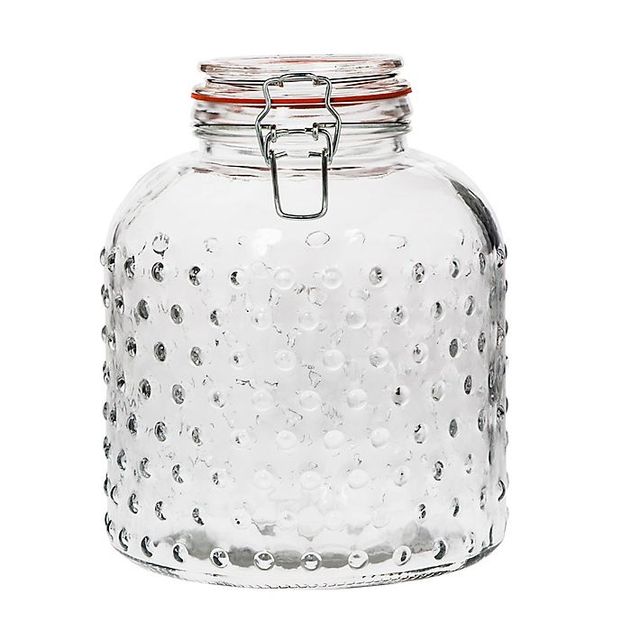 slide 1 of 1, Home Essentials Hobnail Clear Canister, 122 oz