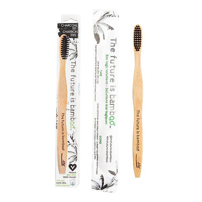 slide 2 of 2, TFIB The Future is Bamboo Adult Charcoal Soft Toothbrush, 1 ct