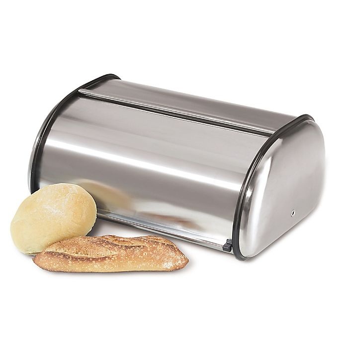 slide 1 of 1, Oggi Stainless Steel Roll Top Bread Box, 1 ct