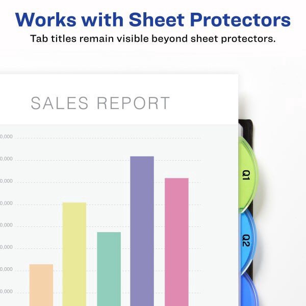 slide 5 of 9, Avery Style Edge Insertable Dividers With Pockets, Multicolor, Pack Of 5, 5 ct