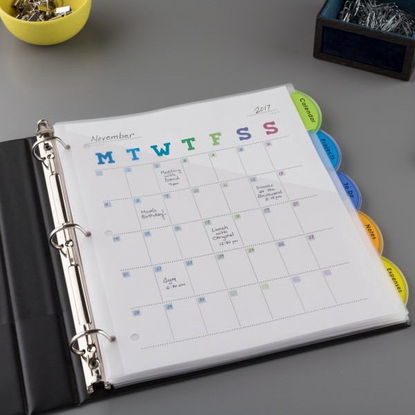 slide 4 of 9, Avery Style Edge Insertable Dividers With Pockets, Multicolor, Pack Of 5, 5 ct