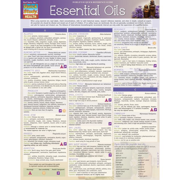 slide 1 of 1, QuickStudy Guide, Essential Oils, 1 ct