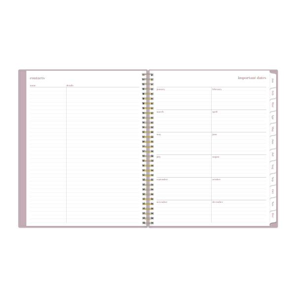slide 7 of 8, Blue Sky 2026 Blue Sky Belinda Selene Weekly/Monthly Planner, 8-1/2"" x 11"", Light Purple, January To December, 155742, 1 ct