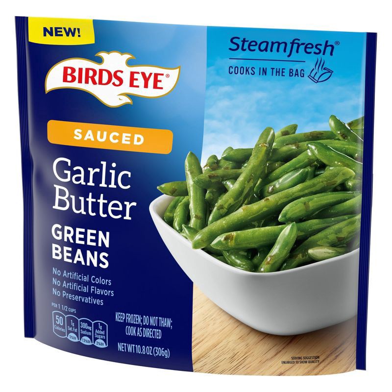 slide 3 of 3, Birds Eye Garlic Butter Green Beans, Frozen Vegetables, 10.8 oz., 10.8 oz