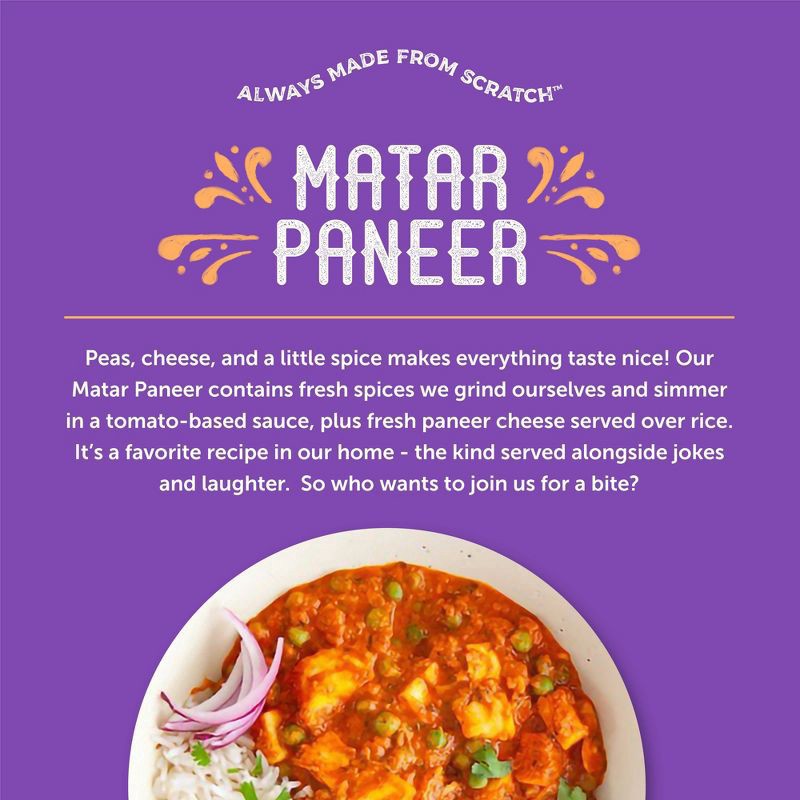 slide 2 of 6, Deep Indian Kitchen Frozen Matar Paneer with Rice - 9oz, 9 oz