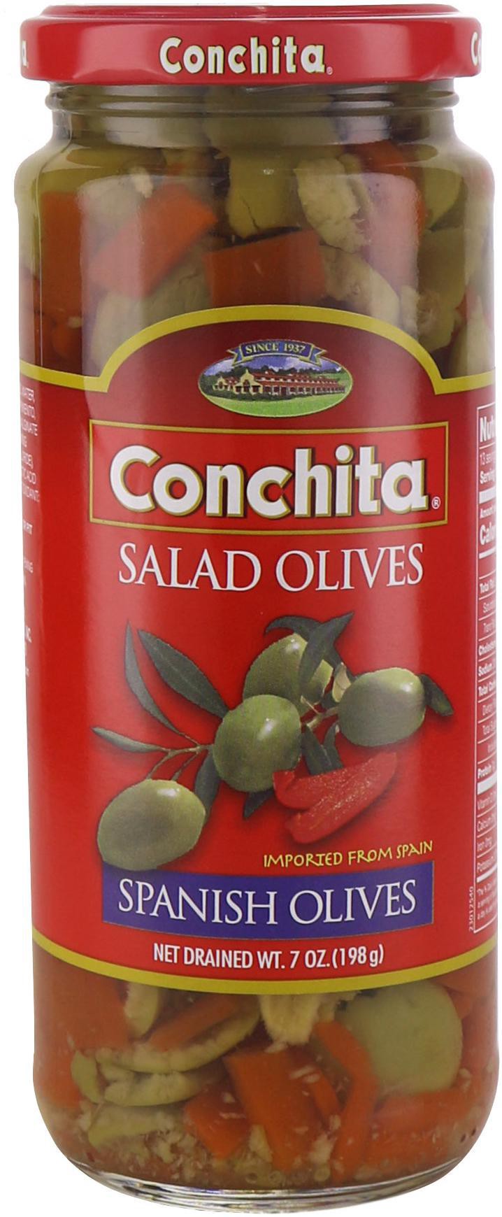 slide 1 of 2, Conchita Salad Olives Jar 7Oz, 7 oz