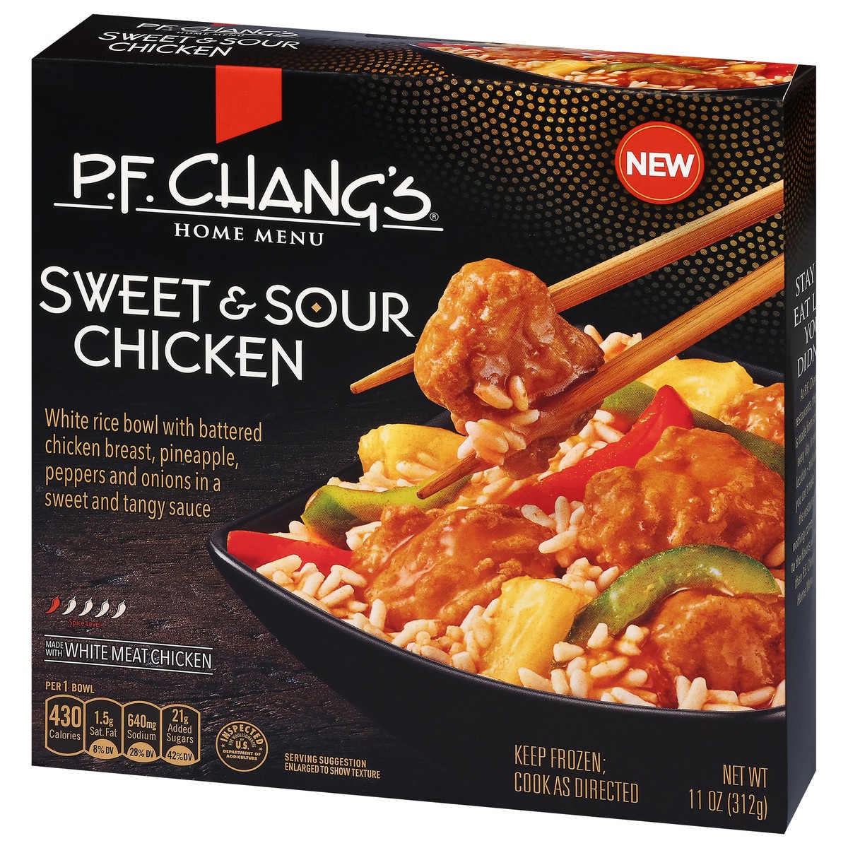slide 12 of 12, P.F. Chang's Home Menu, Sweet and Sour Chicken Bowl, Frozen Meal, 11 oz., 11 oz