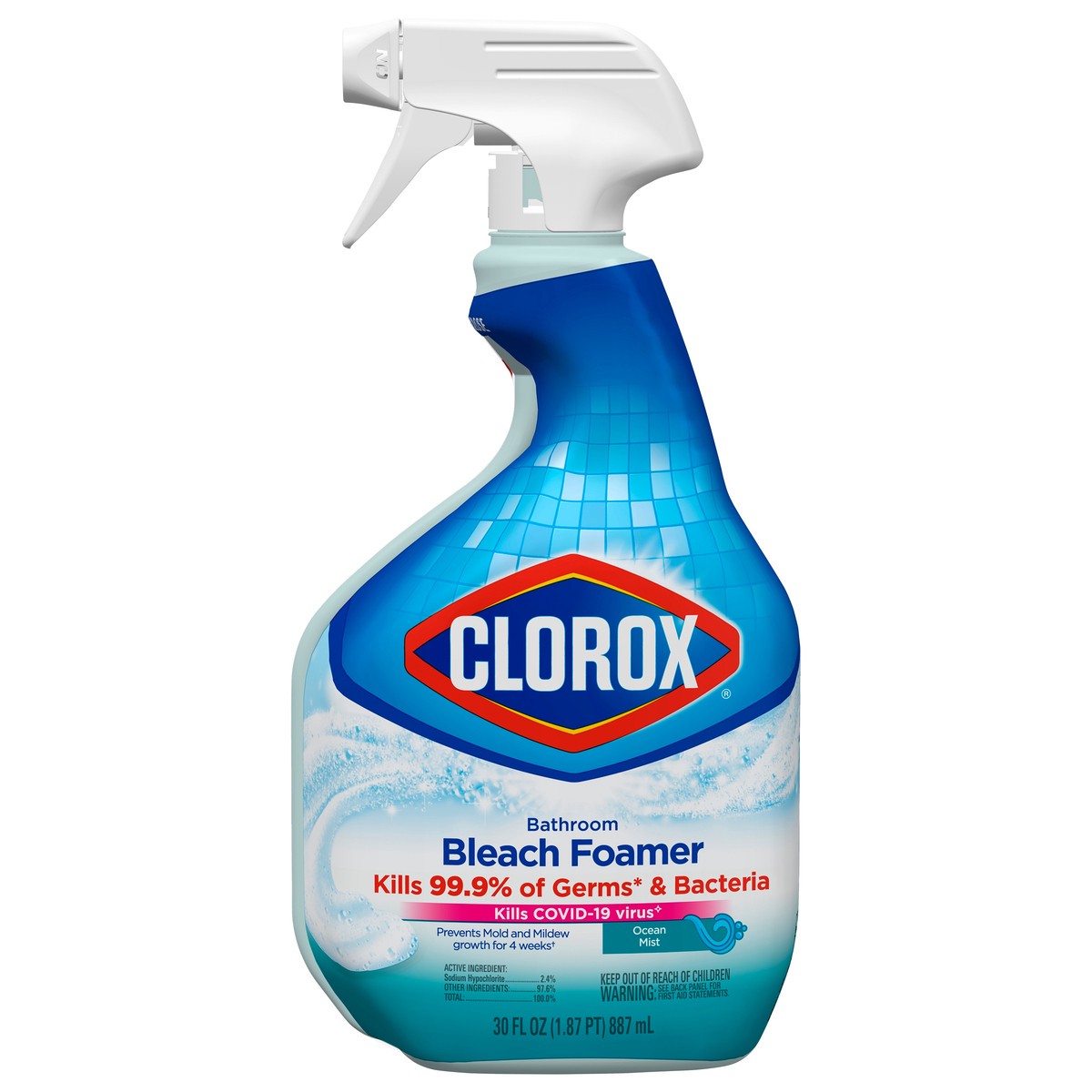 slide 8 of 8, Clorox Original Bathroom Bleach Foamer, 30 oz
