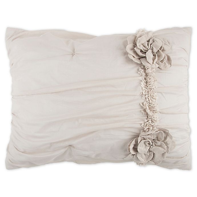 slide 1 of 1, Rizzy Home Aiyana Standard Pillow Sham - Natural, 1 ct