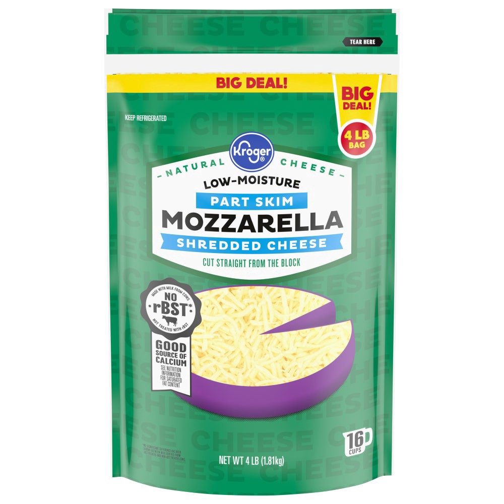 slide 2 of 2, Kroger Mozzarella Shredded Cheese Big Deal!, 4 lb