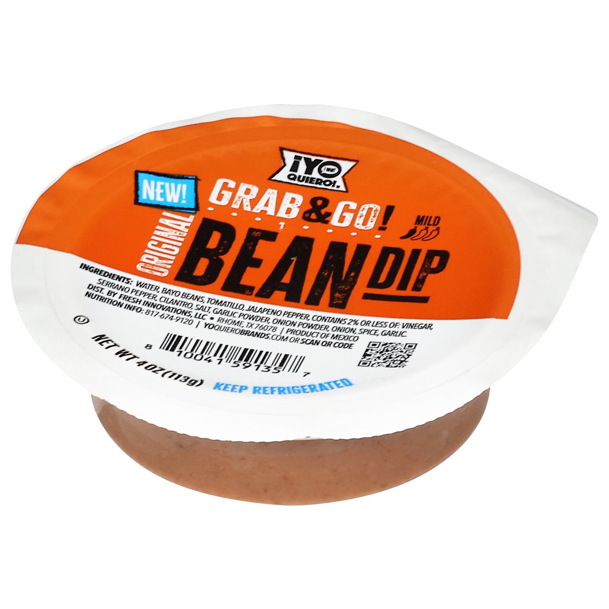 slide 6 of 12, ¡Yo Quiero! Grab & Go! Mild Original Bean Dip 4 oz, 4 oz