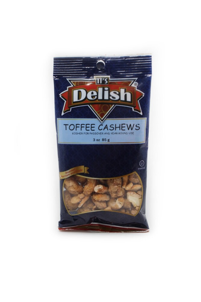 slide 1 of 3, It's Delish Toffee Cashews 3 oz, 3 oz