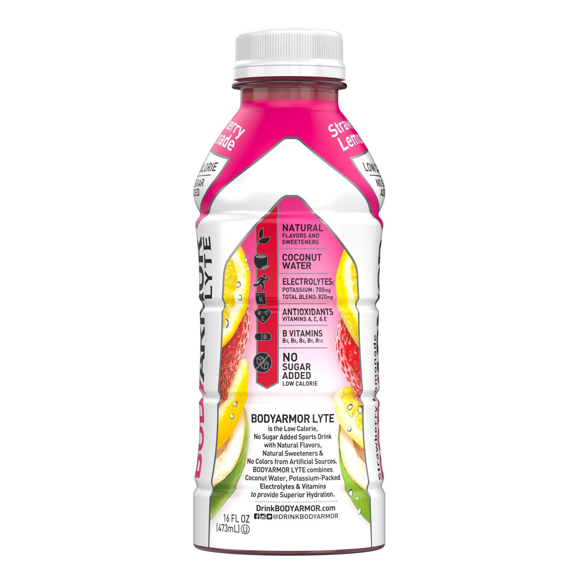 slide 7 of 9, BODYARMOR Lyte Strawberry Lemonade Sports Drink, 16 oz