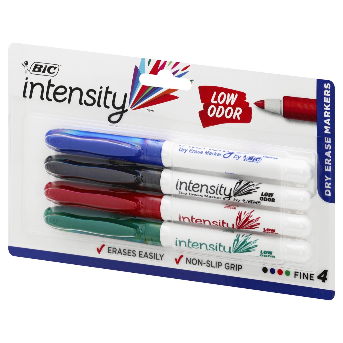 slide 3 of 9, BIC Intensity Low Odor Assorted Fine Dry Erase Markers 4 ea, 4 ct