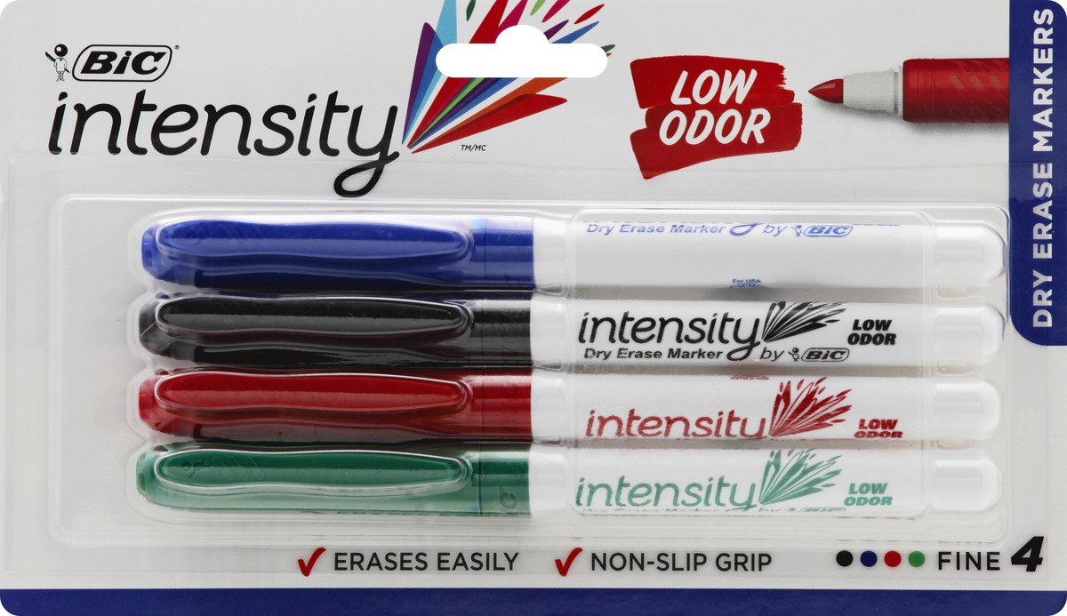 slide 6 of 9, BIC Intensity Low Odor Assorted Fine Dry Erase Markers 4 ea, 4 ct