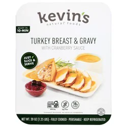 Kevin's Natural Foods Turkey Breast & Gravy with Cranberry Sauce 20 oz