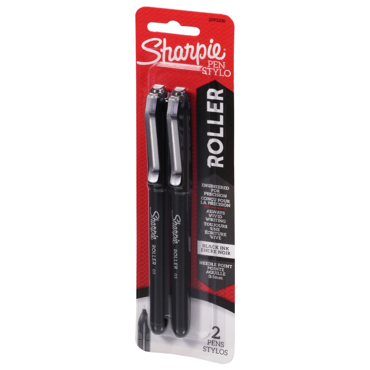 slide 8 of 9, Sharpie Roller 05Mm Pen Stylos Black, 2 ct