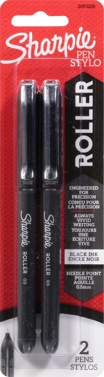 slide 3 of 9, Sharpie Roller 05Mm Pen Stylos Black, 2 ct