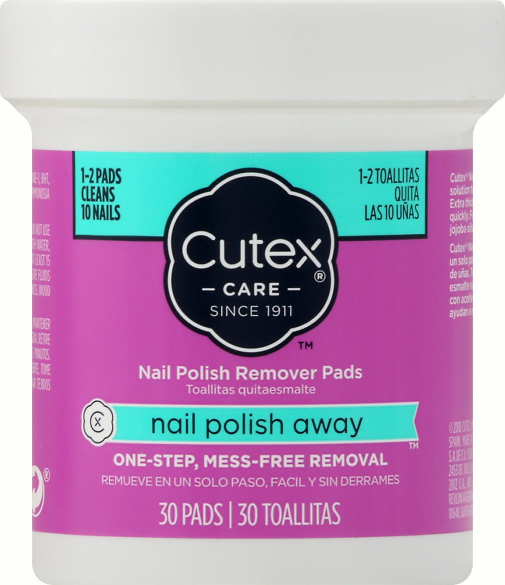 slide 4 of 7, Cutex Nail Polish Remover Pads, 1 ct
