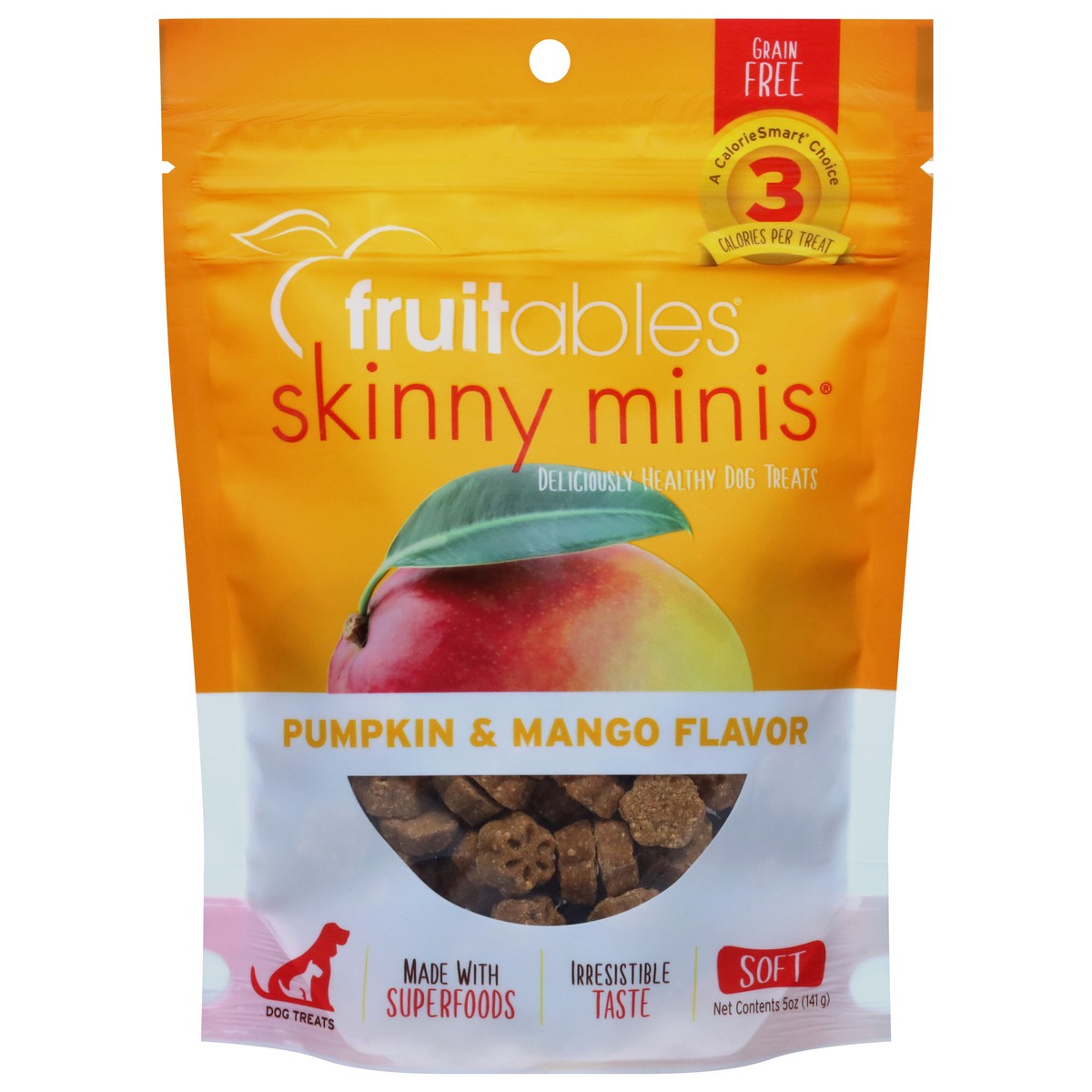 slide 4 of 4, Fruitables Skinny Minis Soft Pumpkin & Mango Flavor Dog Treats 5 oz, 5 oz