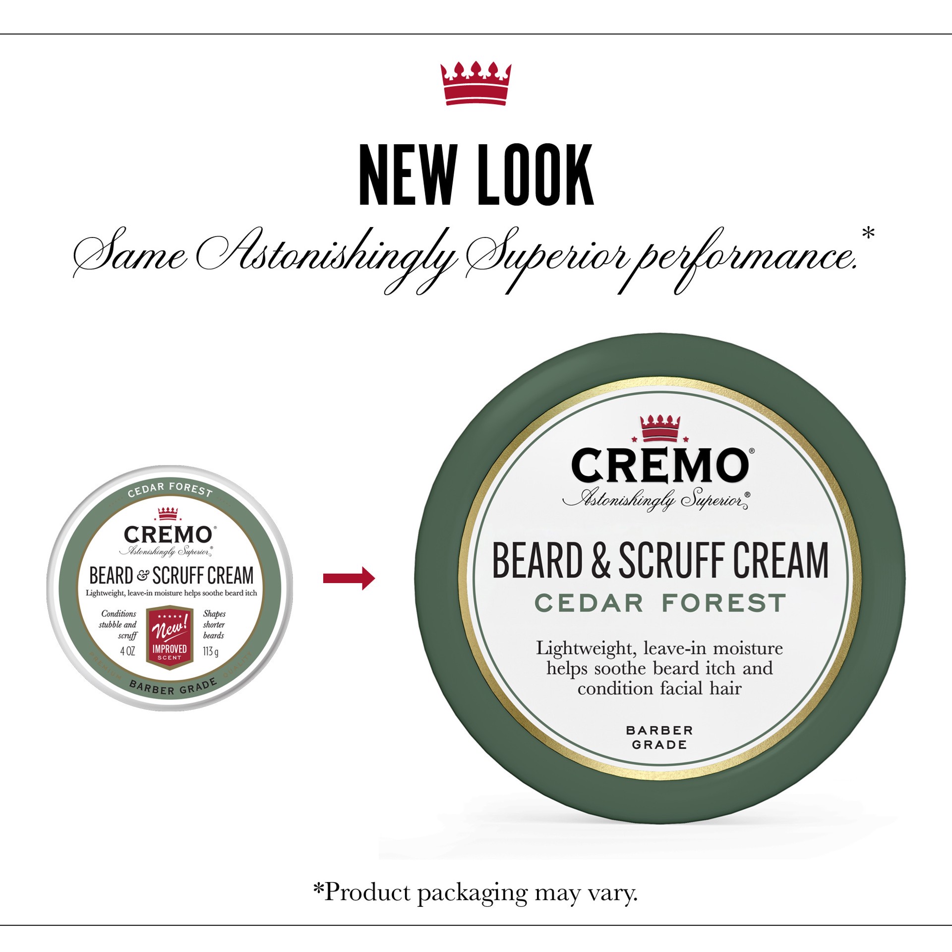 slide 5 of 7, Cremo Astonishingly Superior Cedar Forest Scent Bread & Scruff Cream 4 oz, 4 oz