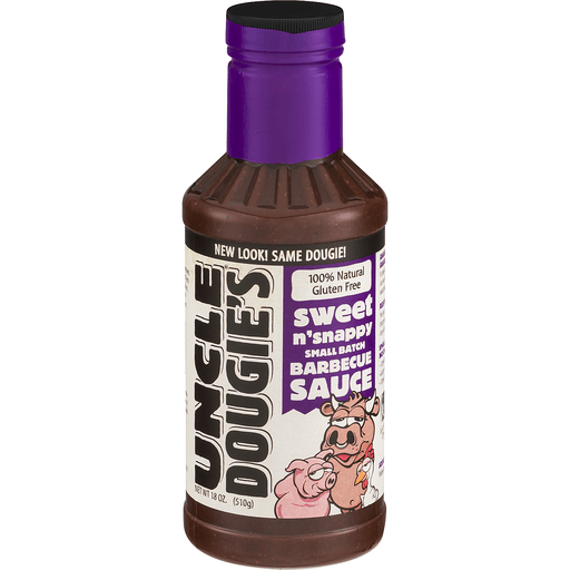 slide 1 of 1, Original Uncle Dougie's Llc Sweet N' Snappy Small Batch Barbecue Sauce, 18 oz