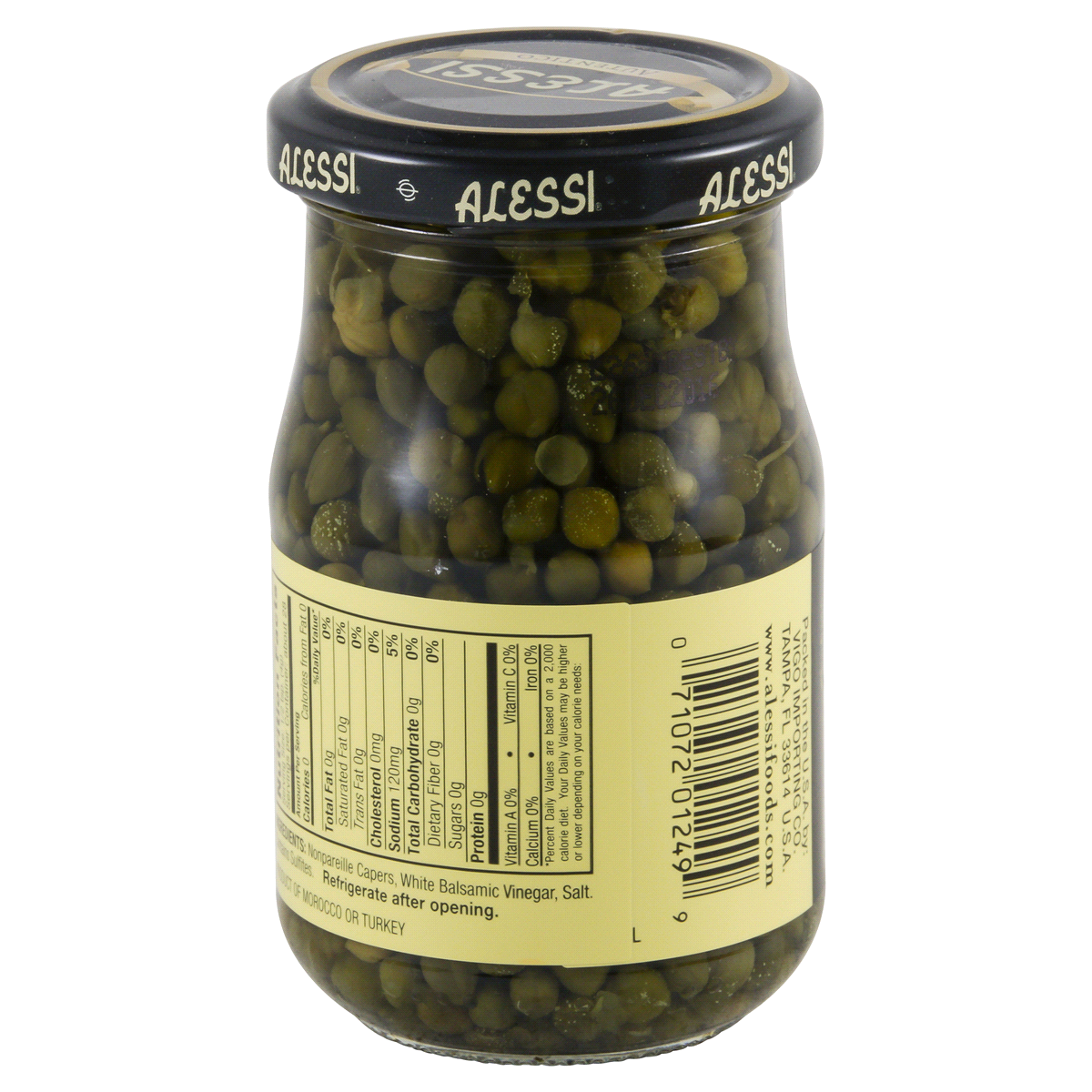 slide 4 of 4, Alessi Balsamic Capers, 7 oz