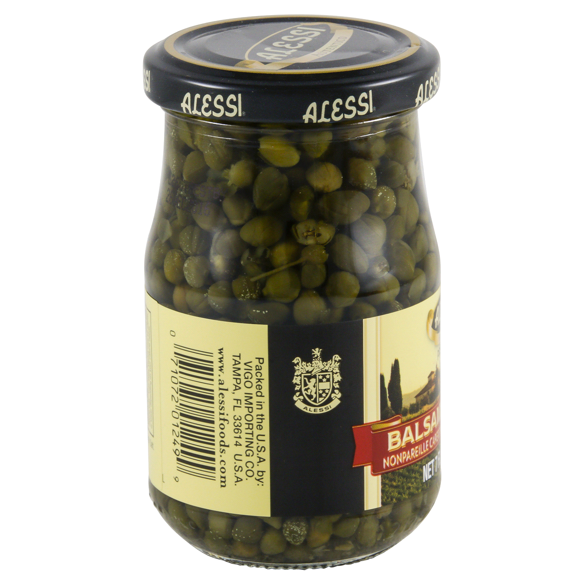slide 3 of 4, Alessi Balsamic Capers, 7 oz