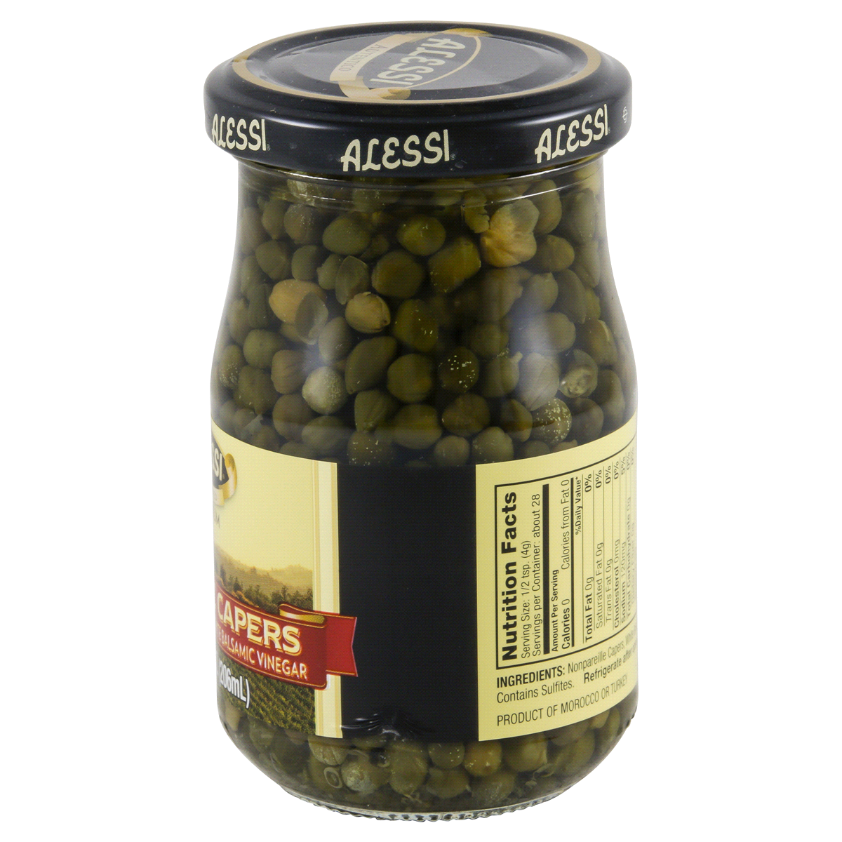 slide 4 of 4, Alessi Balsamic Capers, 7 oz