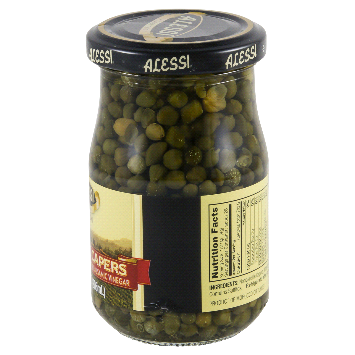 slide 3 of 4, Alessi Balsamic Capers, 7 oz