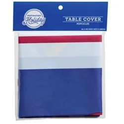 Destination Holiday Blue Popsicle Plastic Table Cover