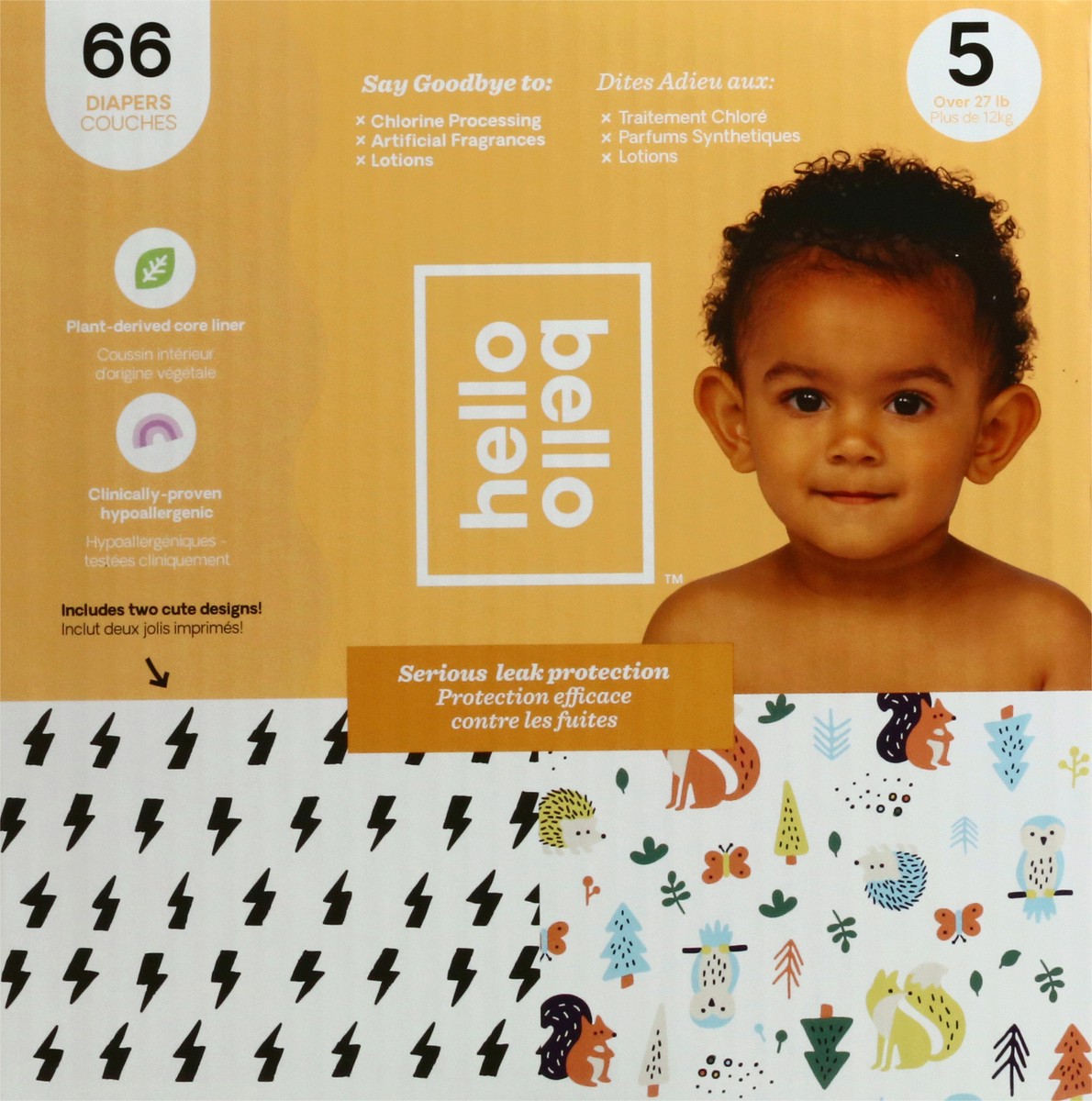 slide 7 of 9, Hello Bello 5 (Over 27 lb) Diapers 66 ea, 66 ct