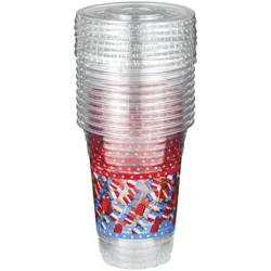 Destination Holiday Popsicles Plastic Cups with Lids, 10 ct