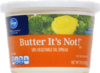 slide 1 of 1, Kroger Butter It's Not! 58% Vegetable Oil Spread, 15 oz