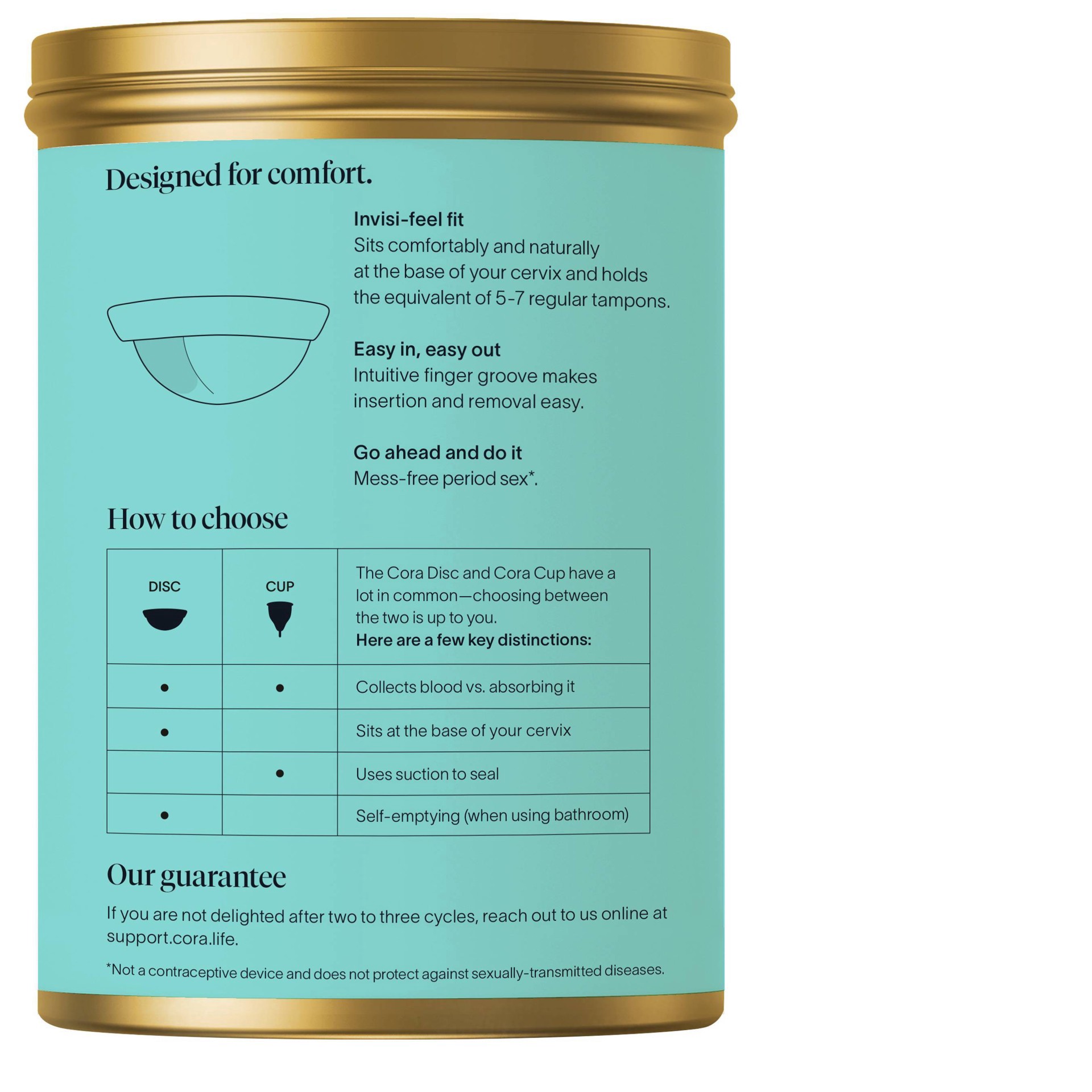 slide 4 of 11, Cora Reusable Menstrual Disc - 1ct, 1 ct