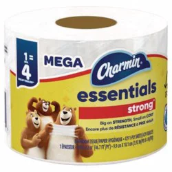 Charmin Essentials Strong Toilet Paper 1 Mega Roll, 429 sheets per roll