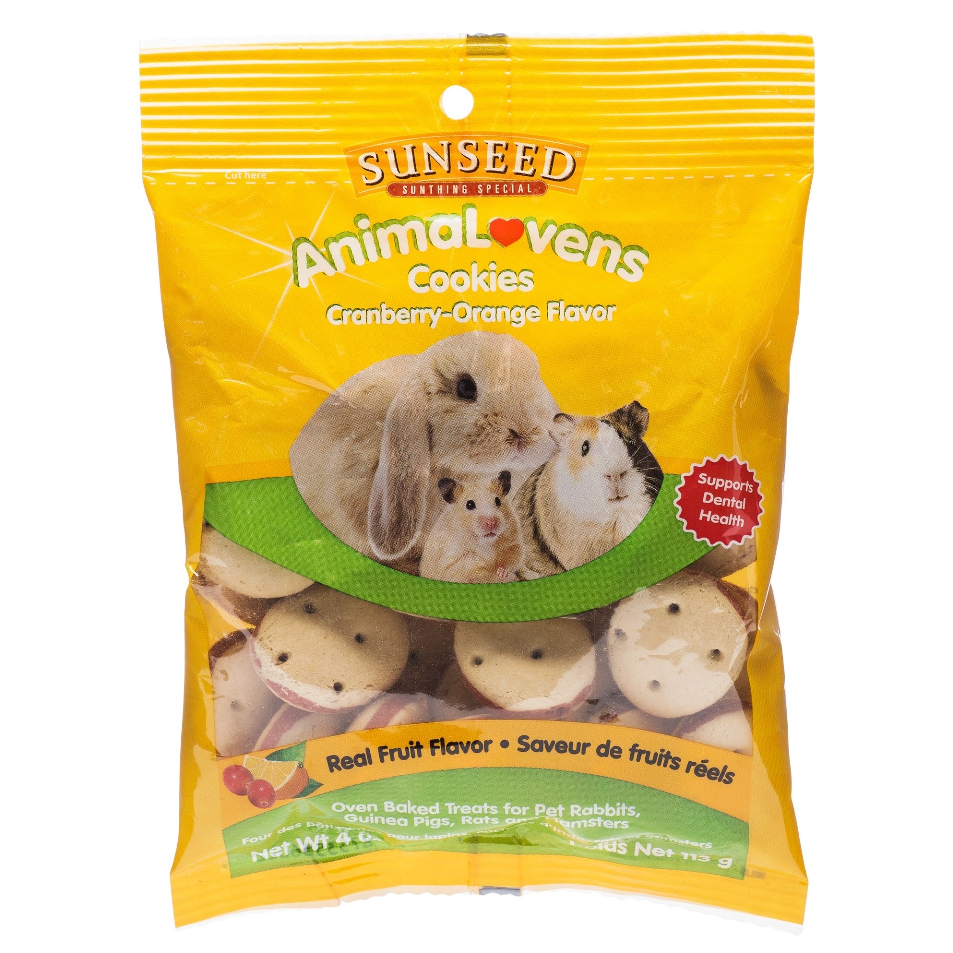 slide 1 of 1, Vitakraft Sun Seed Animalovens Cookies Rabbit, Guinea Pig, Rat & Hamster Treat, 4 oz