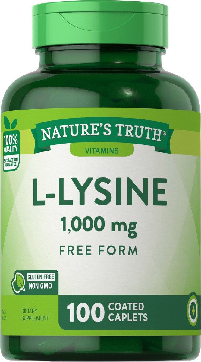 slide 3 of 5, Nature's Truth L-Lysine, 100 ct; 1000 mg