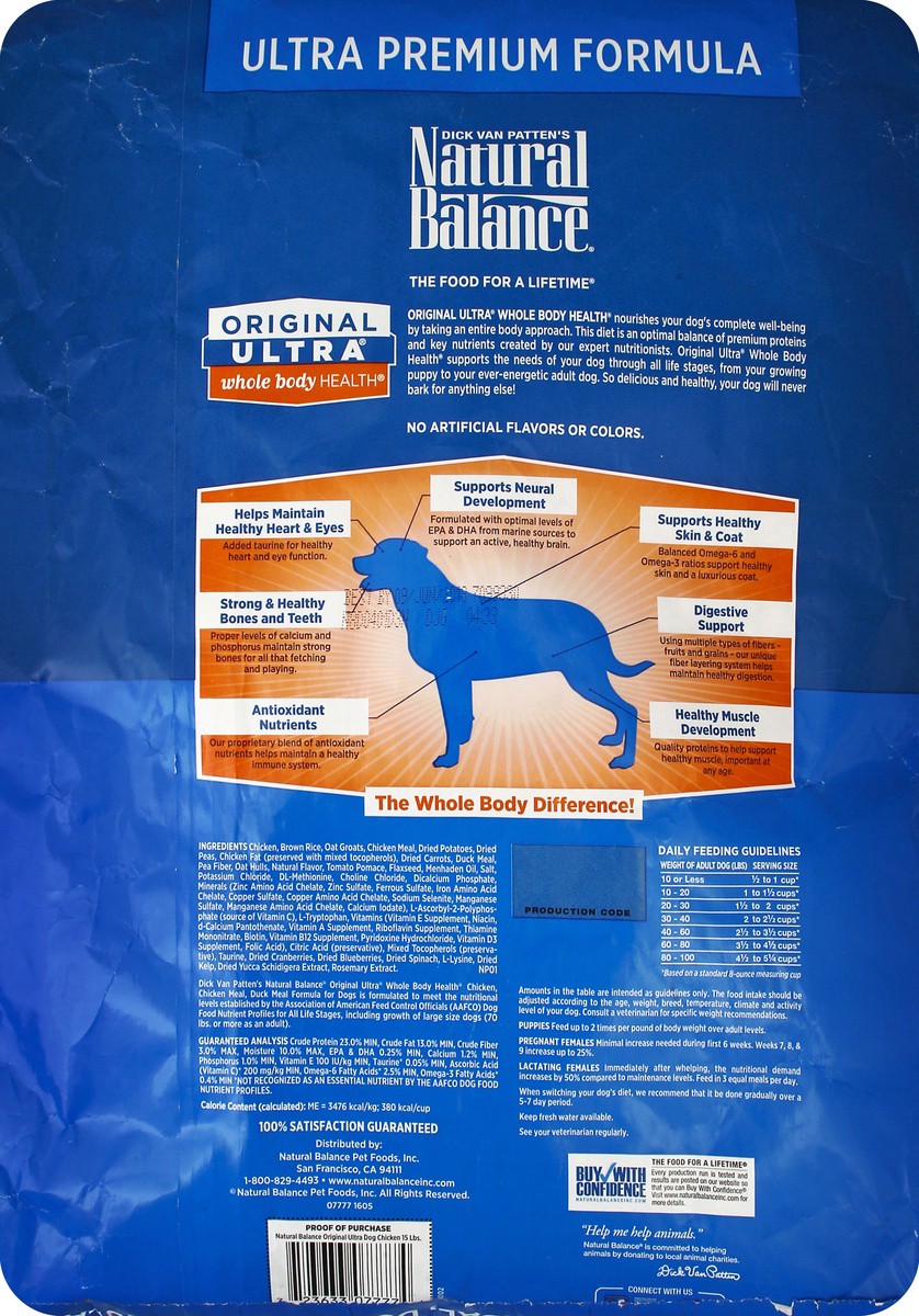 slide 4 of 6, Natural Balance Dog Food 15 lb, 15 lb